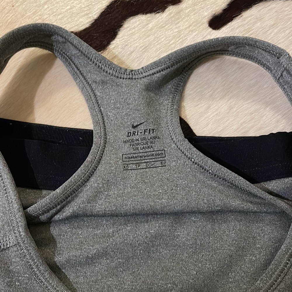 Gray and Black Nike Pro Sports Bra - Picture 3 of 3